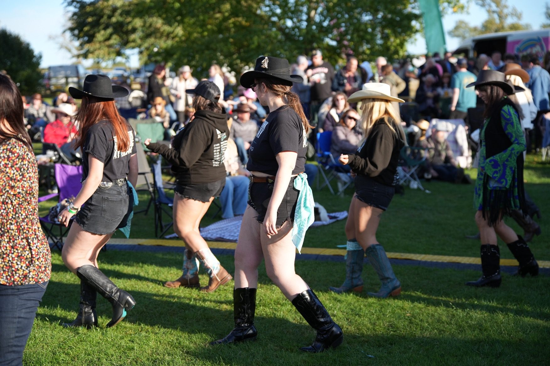 Crowd dancing together at Nashville Days country music festival
