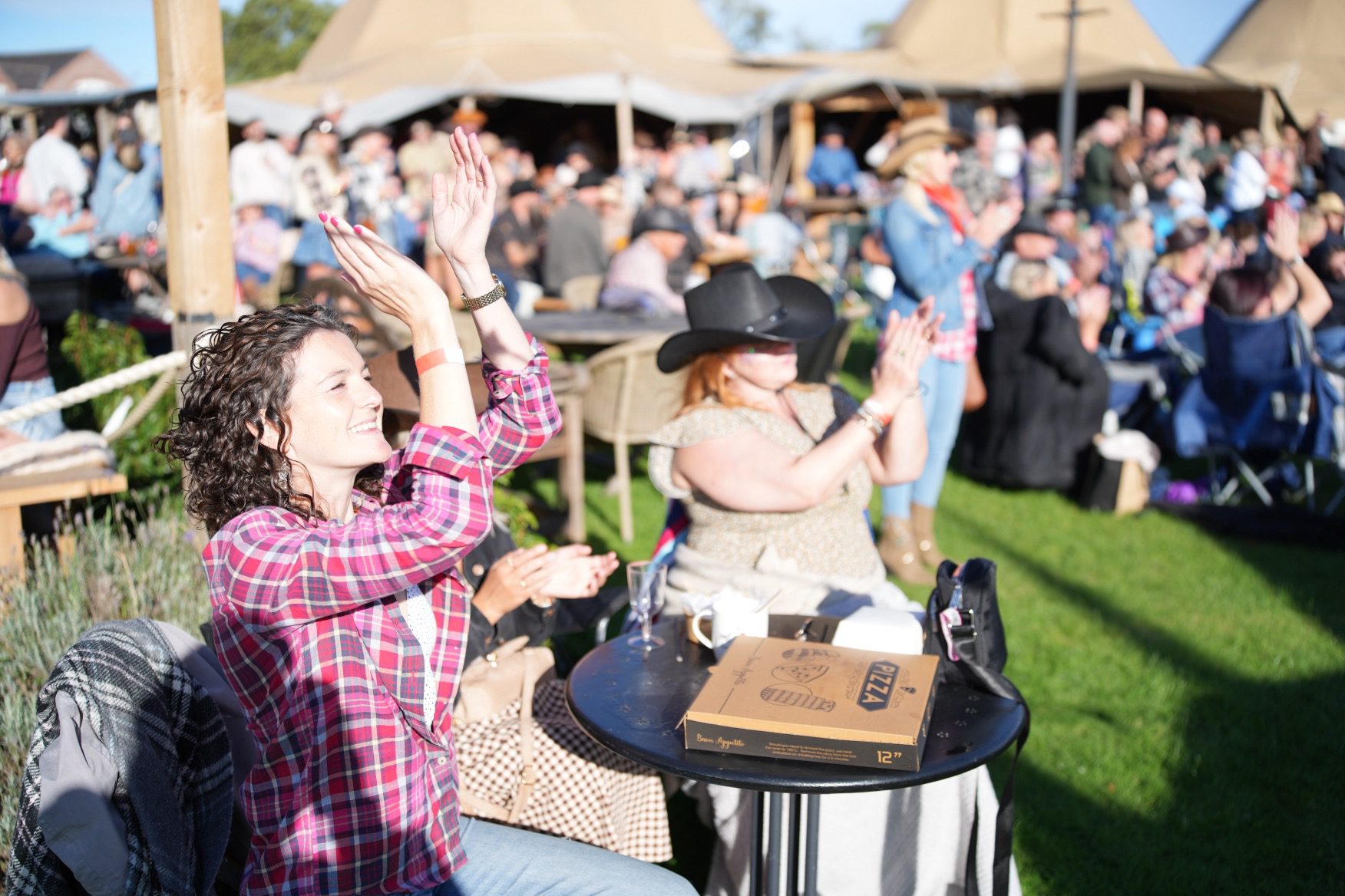 Festival crowd and live music at Nashville Days country music festival Bridge House Barn 9