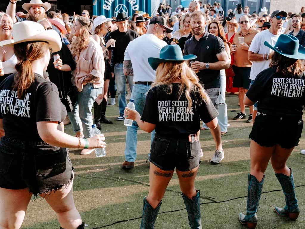 Line dancing at Nashville Days country music festival Leicestershire
